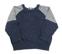 Tmavomodo-melírovaný svetr Rebel 