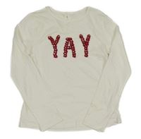 Bílé triko s nápisem a kamínky St. Bernard