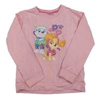 Světlerůžová mikina s Paw Patrol Nickelodeon