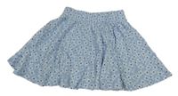 Světlemodrá kytičkovaná bavlněná sukně Topolino