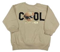 Béžová oversize mikina s medvídkem F&F