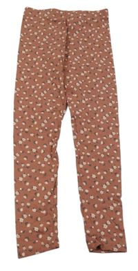 Starorůžové legíny s kytičkami C&A