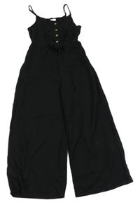 Černý culottes overal s knoflíčky H&M