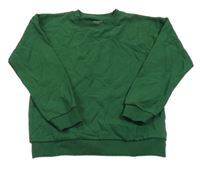 Nové - Tmavozelená žebrovaná mikina 