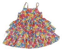 Bílé vrstvené květované šaty Shein