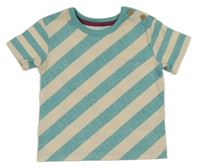 Tyrkysovo-béžové pruhované tričko George 