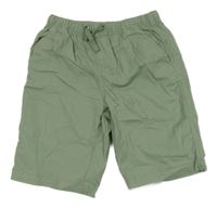 Khaki plátěné kraťasy Dunnes