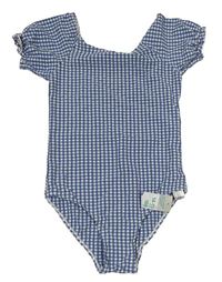 Modro-bílé kostkované krepové body PRIMARK