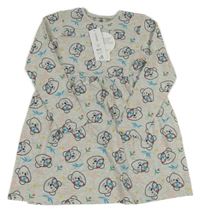 Nové - šedé melírované šaty s medvídky Pudsey George