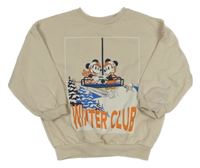 Světlebéžová oversize mikina s Minnie a Mickey George