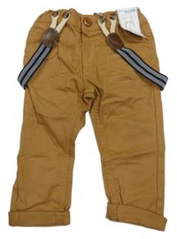 Nové - hnědé rifle s kšandami St. Bernard