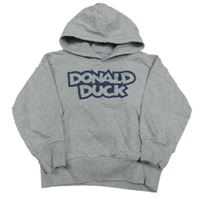 Šedá melírovaná mikina s Donaldem a kapsou a kapucí Disney