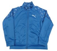 Petrolejová propínací sportovní mikina s logem a vzorem PUMA