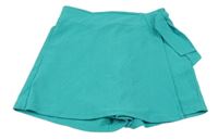 Modrozelené vzorované kraťasy se sukní WE