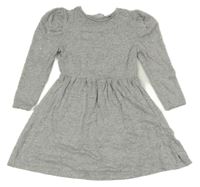 Šedé melírované úpletové šaty s kamínky a pecičkami Matalan