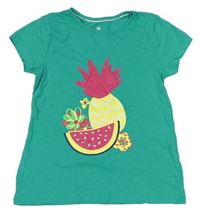 Tyrkysové tričko s ovocem Lupilu