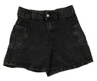 Černé riflové high waist kraťasy Y.F.K.