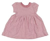 Růžovo-bílé bavlněné pruhované šaty Primark