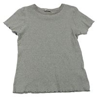 Šedé melírované žebrované tričko M&S