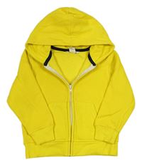Hořčicová propínací mikina s kapucí H&M