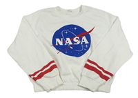 Bílá mikina s logem NASA H&M