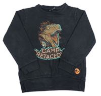 Černá mikina s dinosaurem