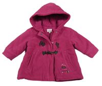 Fuchsiový fleecový zateplený kabátek s kapucí S. Oliver