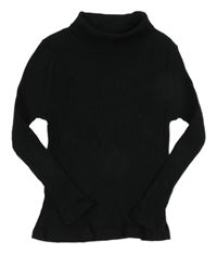 Černý žebrovaný rolák Shein