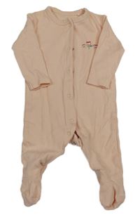 Růžový overal s květinami Manor