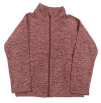 Starorůžová melírovaná fleecová propínací mikina Lily & Dan