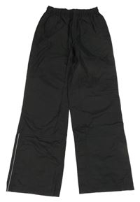 Černé šusťákové nepromokavé kalhoty Pocopiano
