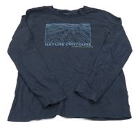 Tmavomodré triko se vzorem Esmara