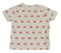 Bílé tričko s auty