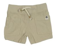 Béžové žebrované kraťasy s kapsami C&A