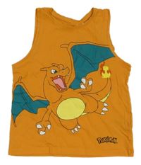 Oranžové tílko s Charizardem - Pokémon H&M