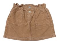Hnědá manšestrová sukně H&M