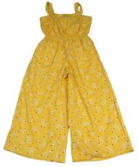 Žlutý květovaný culottes overal New Look