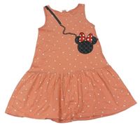 Oranžové puntíkaté šaty s Minnie zn. H&M