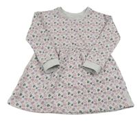 Šedé vzorované teplákové šaty se srdíčky Lupilu