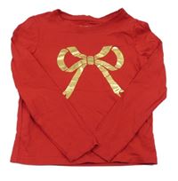 Červené triko s mašlí Primark