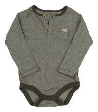 Tmavošedé melírované body s kapsou Tu