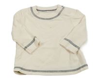 Smetanové triko s šedou výšivkou George