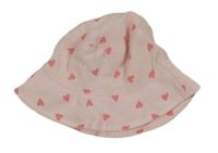 Světlerůžový klobouk se srdíčky 