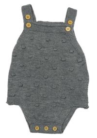 Šedé vzorované pletené laclové kraťasy 