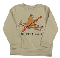 Béžová mikina s mrožem Primark