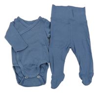 2 set - modré zavinovací body + polodupky H&M