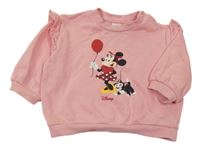 Růžová mikina s Minnie a volánky H&M