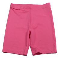 Neonově růžové elastické kraťasy