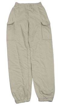 Smetanové cargo tepláky H&M