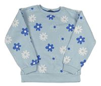 Světlemodrá květovaná mikina Primark